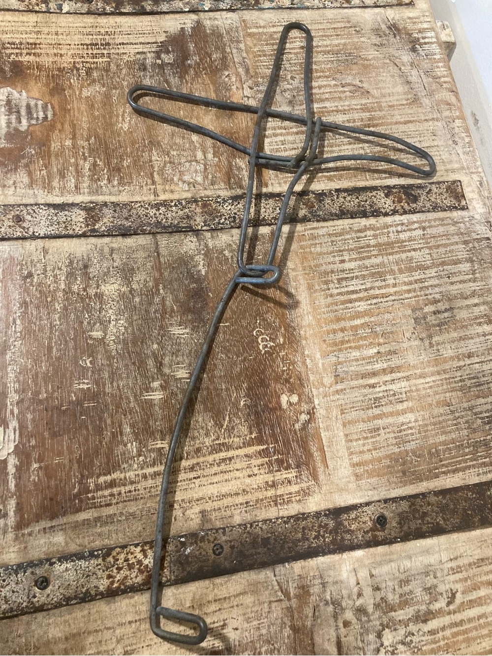Barbed Wire Spool Part - Rustic Wall Hanging - Distressed Metal